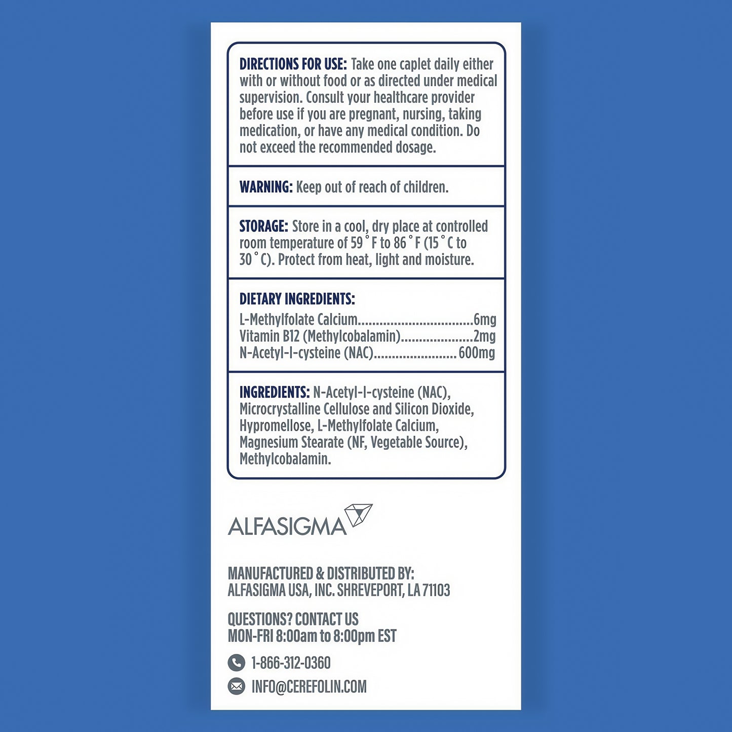 Cerefolin Brain Wellness Targeted Nutrition Neurologist Recommended 30 Count